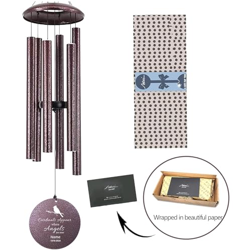 Personalized Memorial Wind Chimes Outdoor Big Deep Sound