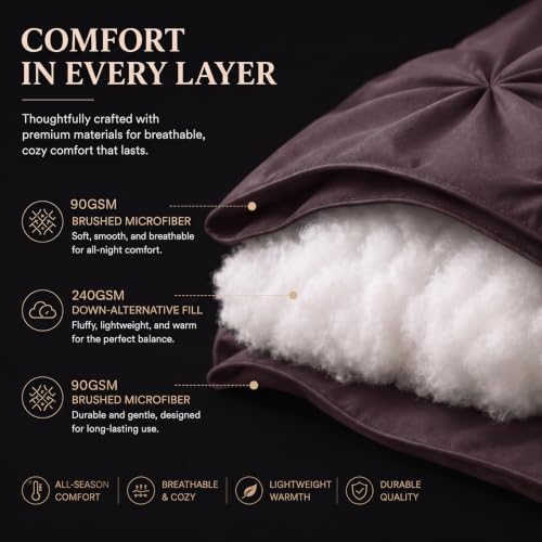 King Size Comforter Set Cocoa Powder