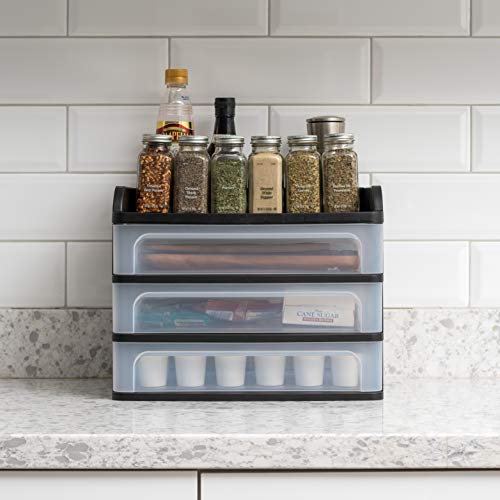 3 Drawer Medium Desktop Organizer with Paper Tray