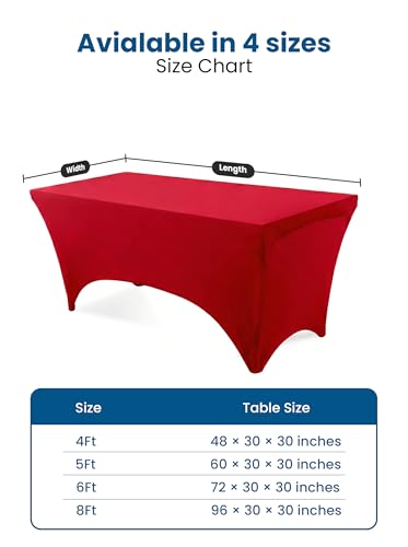Spandex Table Cloth 2 Pack [4FT (2 Count)