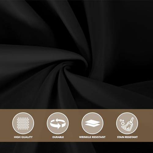 Black Tablecloths Rectangular (8 Count)