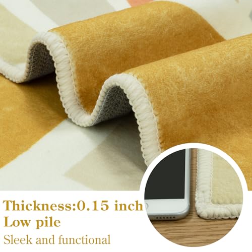 Boho Machine Washable 6x9 Area Rugs for Living Room (54 Sq Ft)