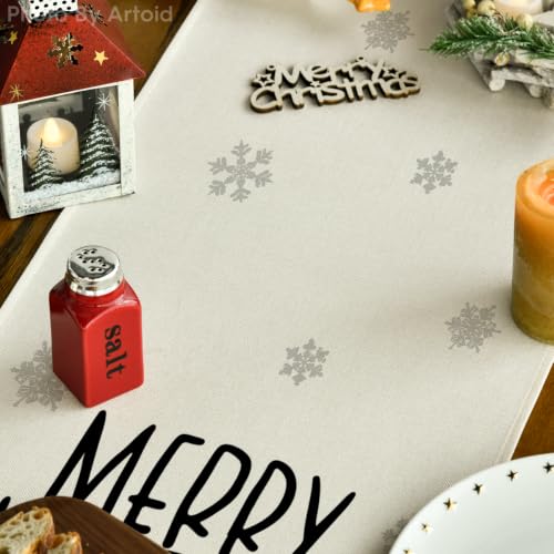 Grey Red Xmas Trees Table Runner Home Party Decor 13x72 Inch