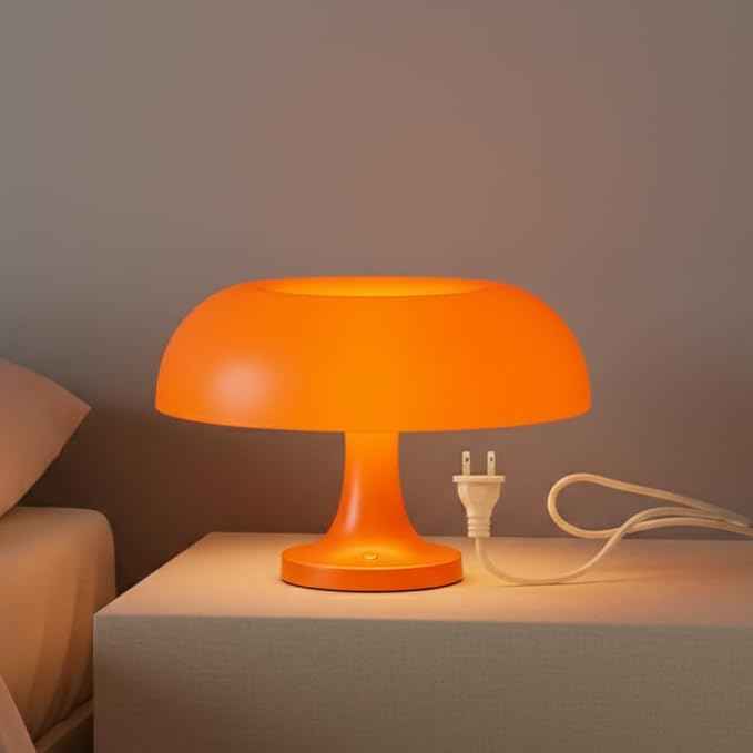 Orange Mushroom Lamp with 4 Replacable Bulbs– Retro Mid-Century Modern Mushroom Light for Bedroom, Nightstand or Desk