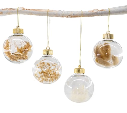 12 Pcs Rustic Christmas Ball Ornaments