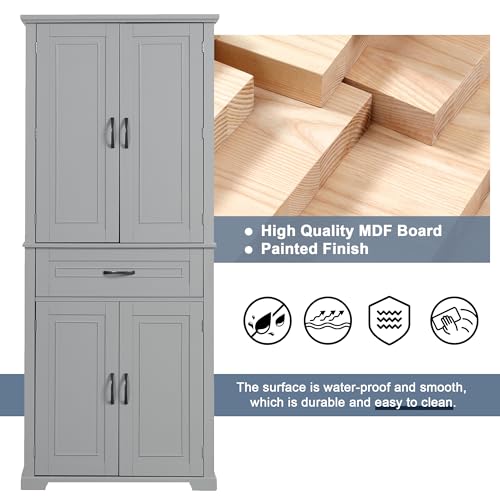 72.2" Storage Cabinet with Doors and Drawers