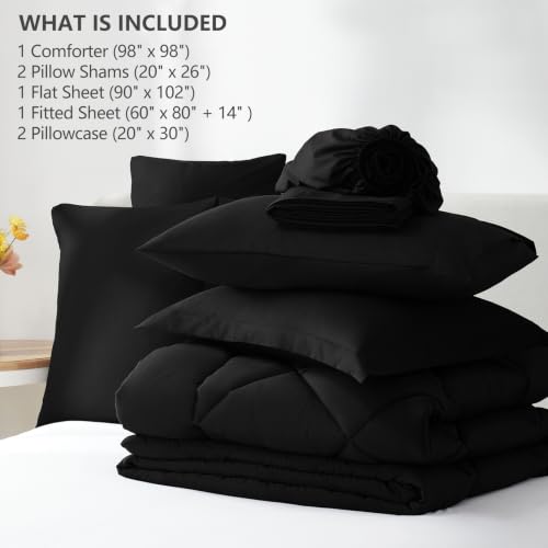 Oversized Queen Comforter Set Black