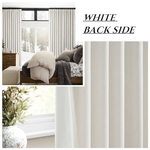 Birch Unique 80 Inch Pinch Pleated Curtains Blackout for Bedroom 2 Panel Set (2 Count)