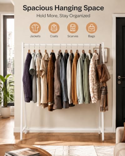 White Metal Clothes Racks Garment Rack