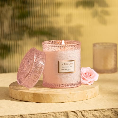 Rose Noir & Oud Scented Candles for Home (19.4 Ounce)