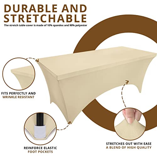 Spandex Table Cloth 2 Pack [6FT (2 Count)