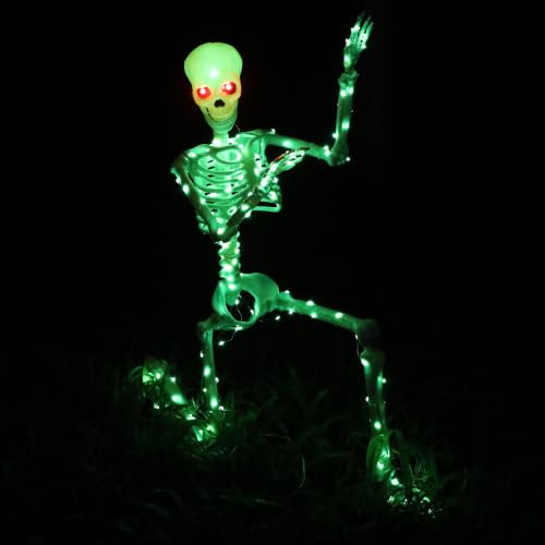 Halloween Decorations Outdoor Skeletons Set (Blue + Green)