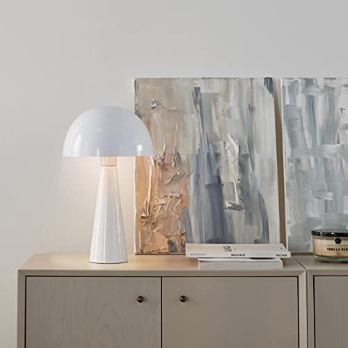 Home 16" White Metal Mushroom Table Lamp
