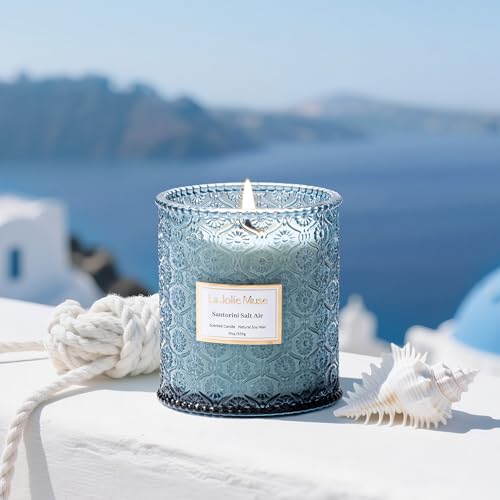 Santorini Salt Air Scented Candles for Home (19.4 Ounce)