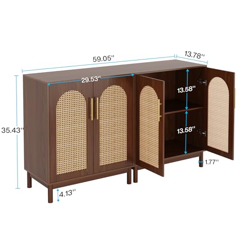 Set of 2 Rattan Sideboard (2 Count)