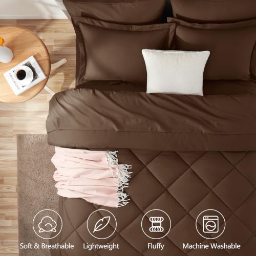 King Size Comforter Set Brown