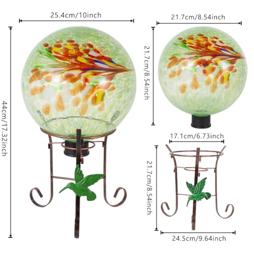10" Diameter Garden Gazing Balls with Metal Stand