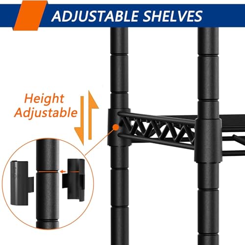 5 Shelf Adjustable Heavy Duty Storage Shelving Unit