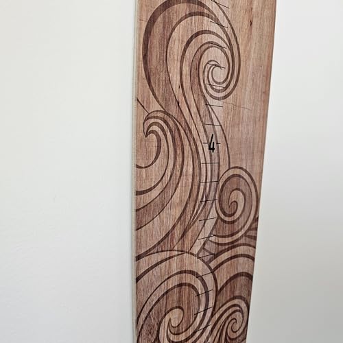 Wooden Surfboard Wall Decor Growth Chart