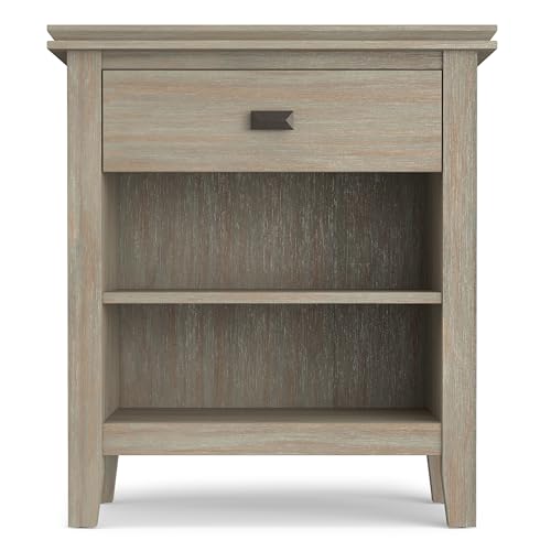 Artisan 24" Solid Wood Bedside Table in Distressed Grey