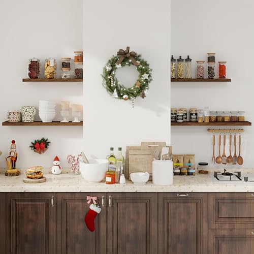 36Inch Floating Shelves for Wall 2 Pack Wood Shelves for Kitchen (2 Count)