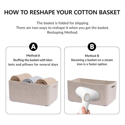 Large Storage Baskets for Organizing (4 Count)