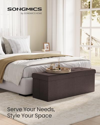 43.3 Inches Folding Storage Ottoman Bench