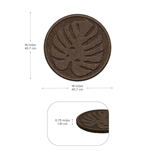 Tierra Verde 4 Pack 18" x 18" Tropical Leaf Decorative Stepping Stones