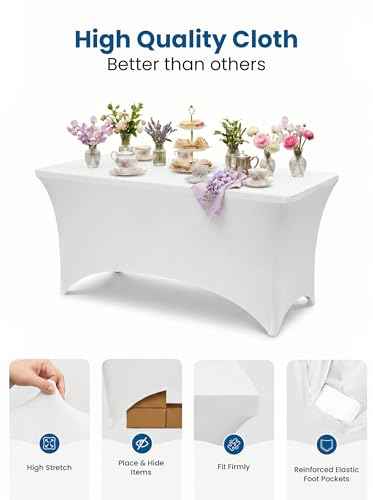 Spandex Table Cloth 4 Pack [6FT