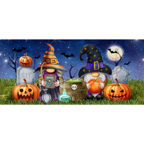 Halloween Gnomes Mini Mat 22x10 Indoor Outdoor for Halloween Doormat
