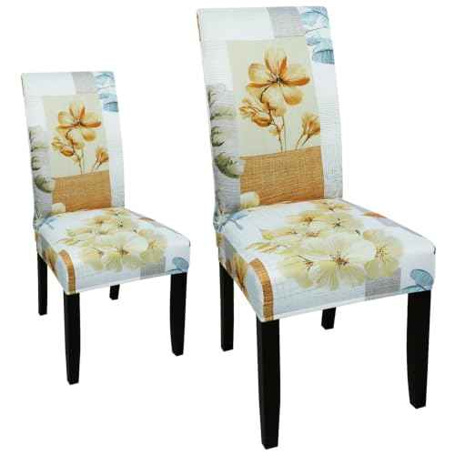 Pattern Chair Covers for Dining Room Set of 2