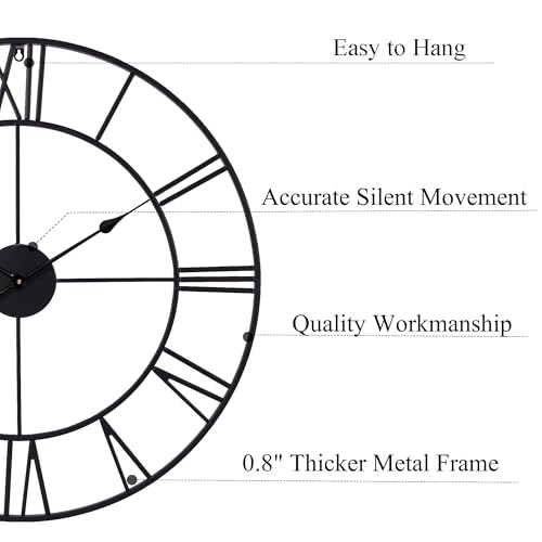 30 Inch Wall Clock for Living Room Decor
