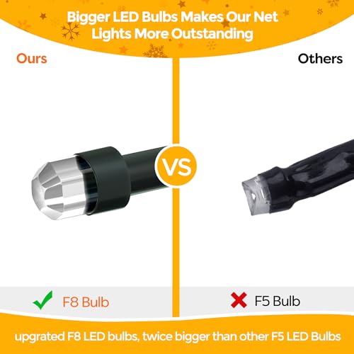 F8 Big Bulbs Christmas Net Lights