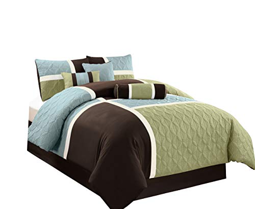 7 Piece Quilted Patchwork Comforter Set