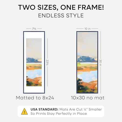 10x30 Blue Picture Frame