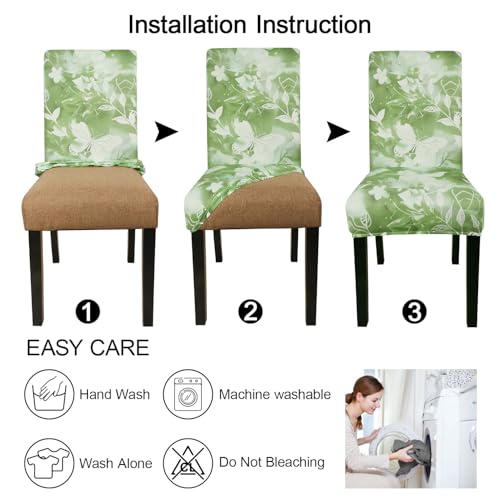 Pattern Chair Covers for Dining Room Set of 6