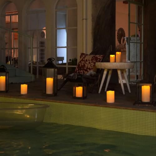 4" x 10" Large Waterproof Outdoor Flameless Candles (4 Count)
