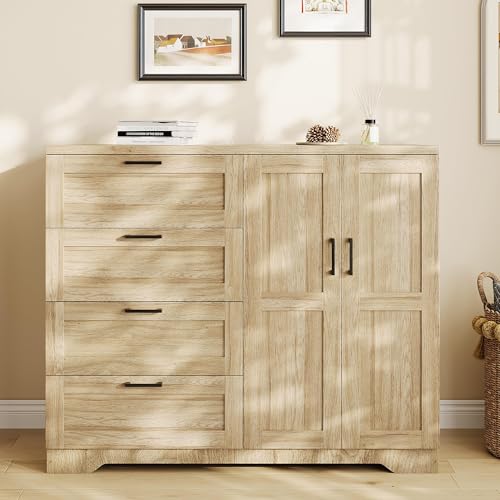 Multifunctional Wooden Dresser for Bedroom