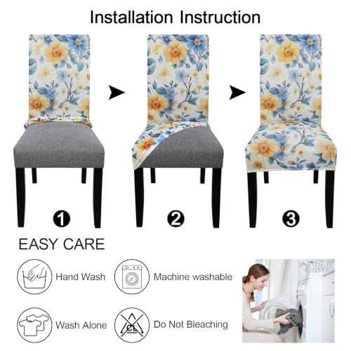 Pattern Chair Covers for Dining Room Set of 4
