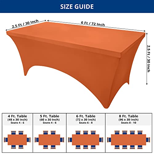 Spandex Table Cloth 2 Pack [6FT (2 Count)