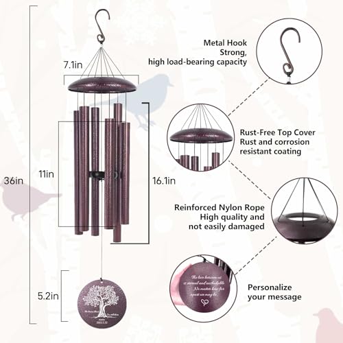 Personalized Wind Chimes for Loss of Mother