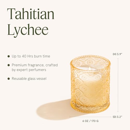 Tahitian Lychee Scented Candle for Home (6 Ounce)