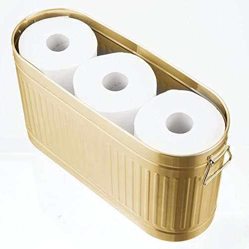 Large Steel Free Standing Toilet Paper Organizer (6 Count)
