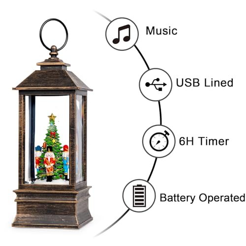 10'' Nutcracker Snow Globe
