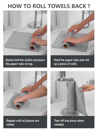 Microfiber Cleaning Cloth Roll (60 Count)