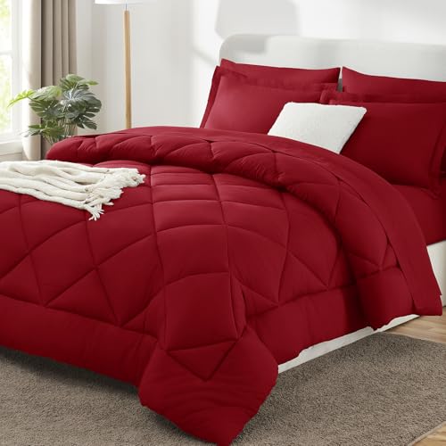 Full Size Comforter Sets Dark Red