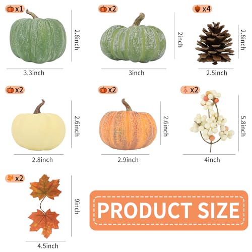 15 PCS Mini Pumpkin Decor (15 Count)