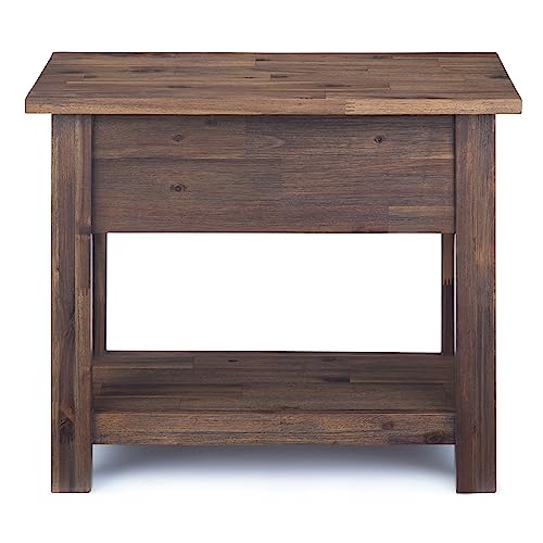 Monroe 14" Side Tables in Distressed Charcoal Brown
