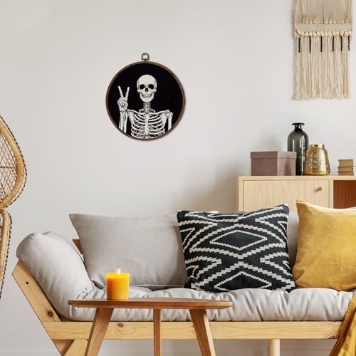 Gothic Skeleton Wall Art Decor Framed