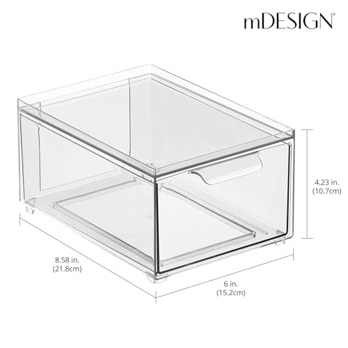 Plastic Bathroom Organizer Bin w (4 Count)